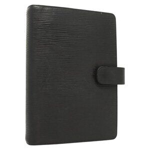 LOUIS VUITTON Epi Agenda MM Day Planner Cover Black R20042 LV Auth 121278